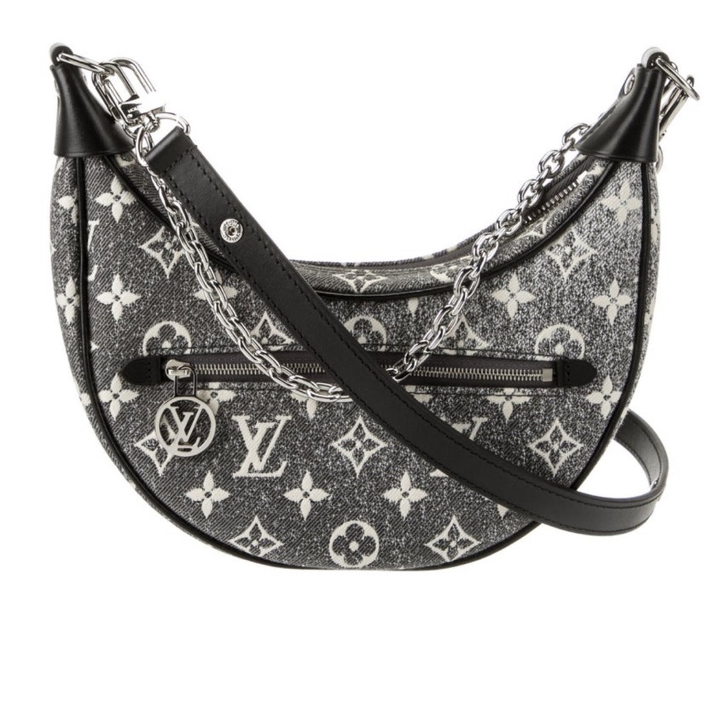 Authentic Louis Vuitton gray denim loop bag - limited